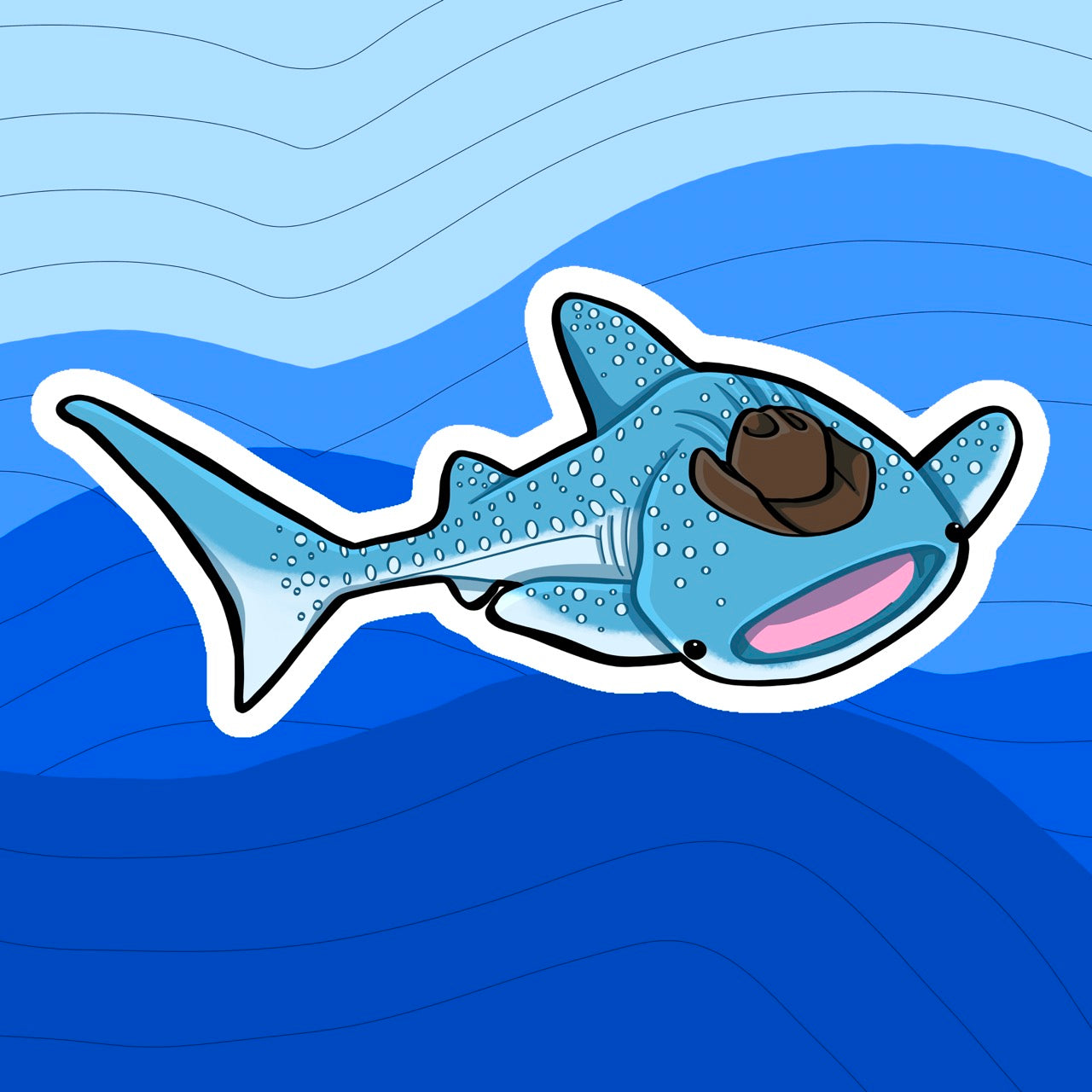 Cowboy Sticker - Whale Shark