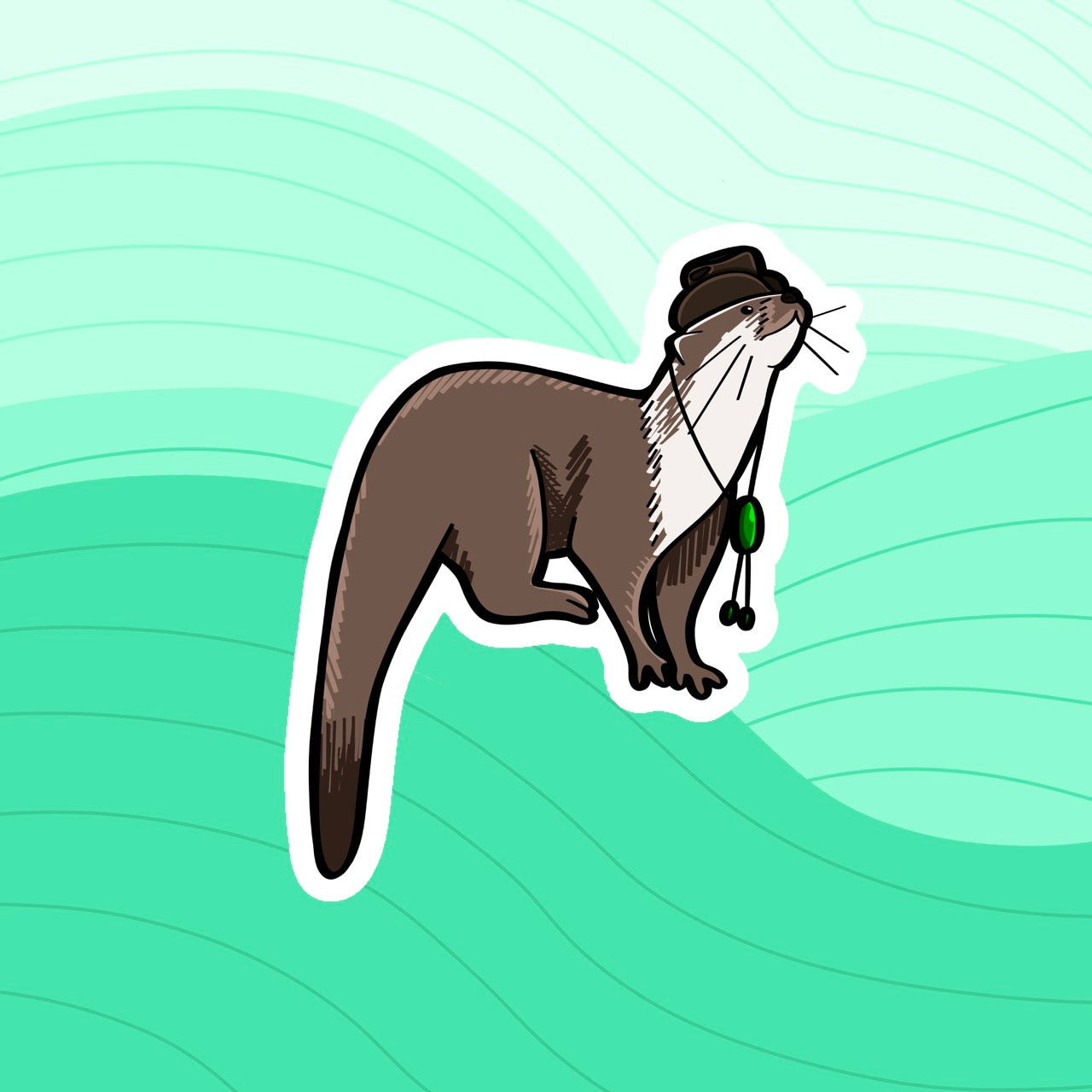 Cowboy Sticker - Otter