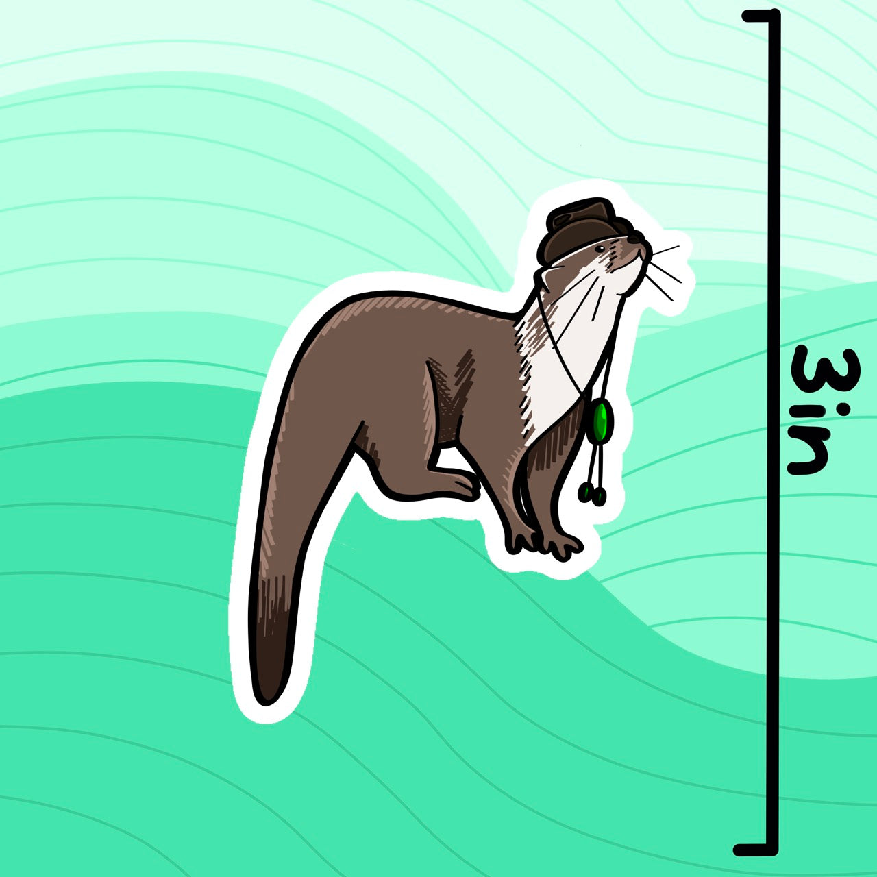 Cowboy Sticker - Otter