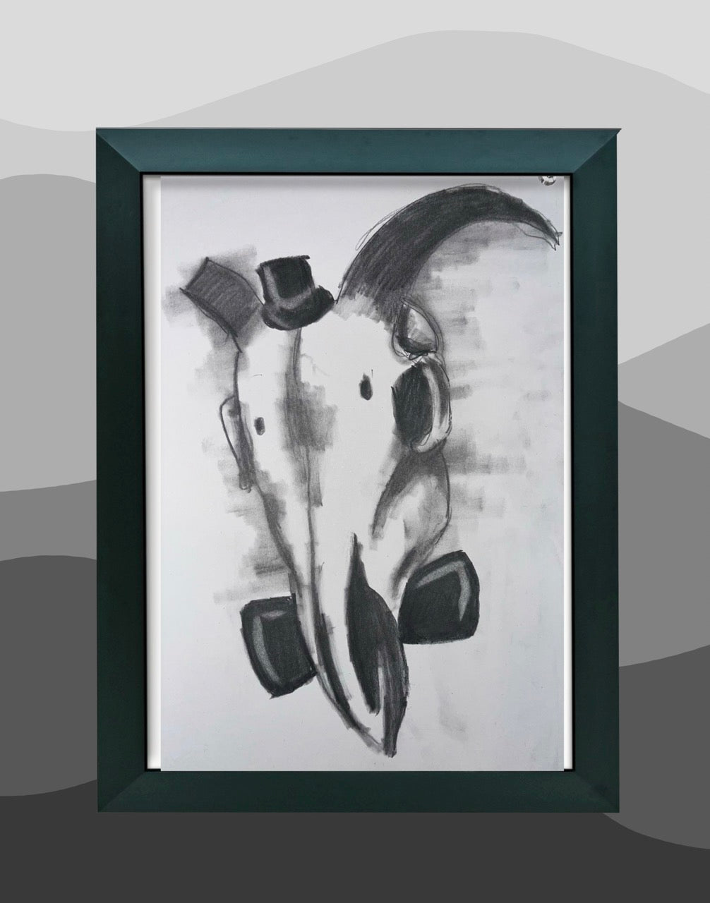 Gentleman Ram Skull - Print