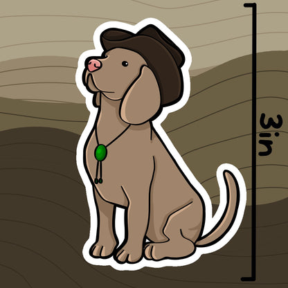 Cowboy Sticker - Dog