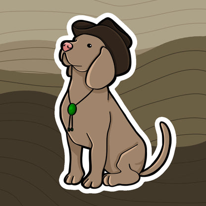 Cowboy Sticker - Dog