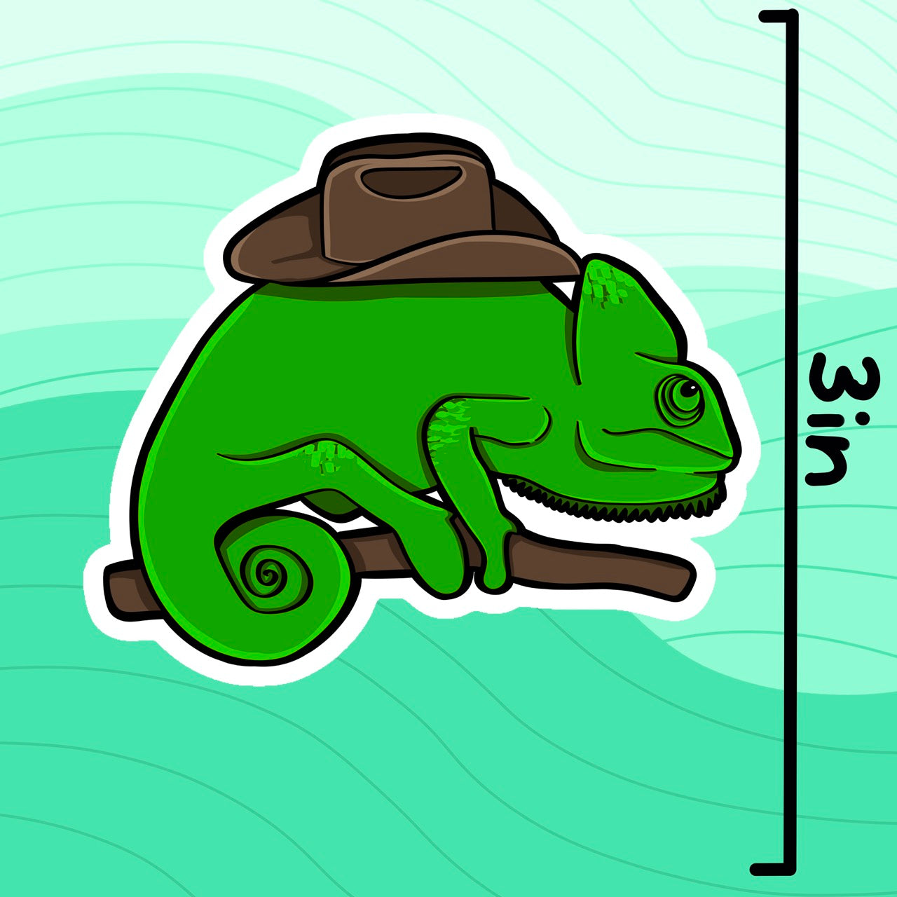 Cowboy Sticker - Chameleon