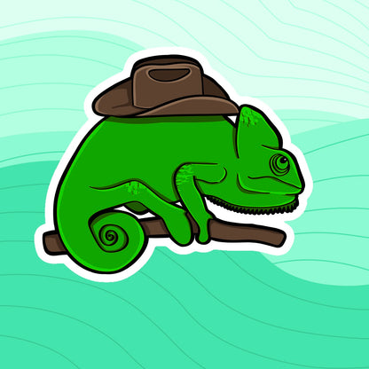 Cowboy Sticker - Chameleon