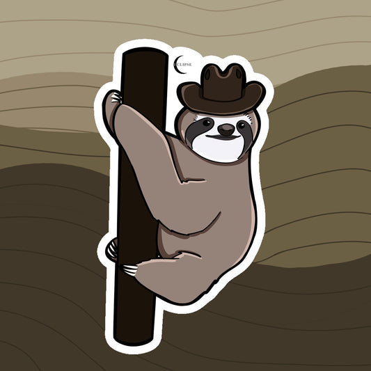 Cowboy Sticker - Sloth