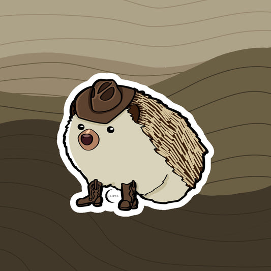 Cowboy Sticker - Hedgehog
